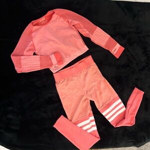 Bombshell sportswear leggings and long sleeve crop set
